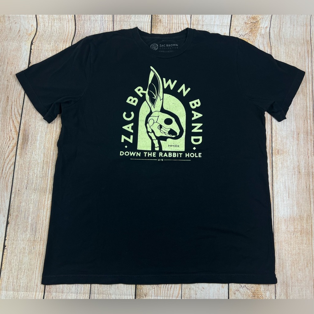 Zac Brown Band Down The Rabbit Hole Live 2019 Tour Merch T Shirt XL
